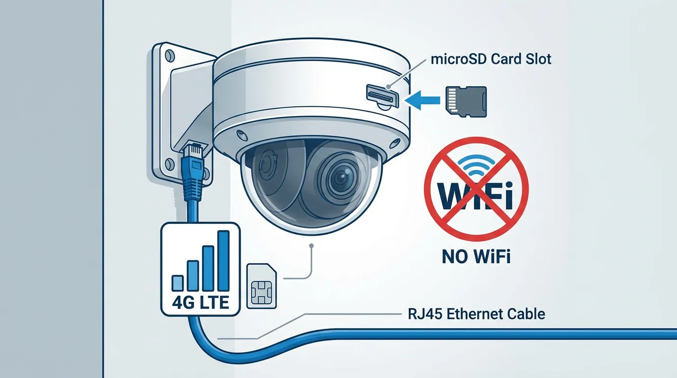 4G LTE Überwachungskamera mit SIM-Karte statt WLAN