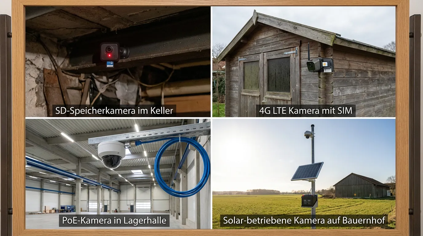 Einsatzorte für Überwachungskameras ohne WLAN
