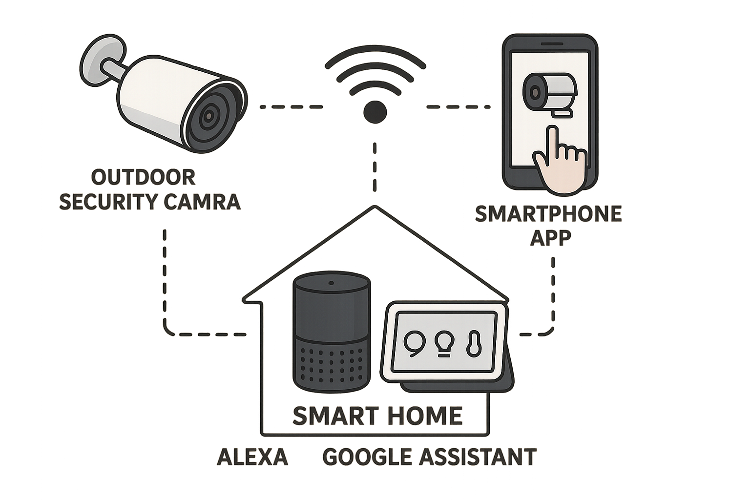 Smart Home Integration Überwachungskamera aussen