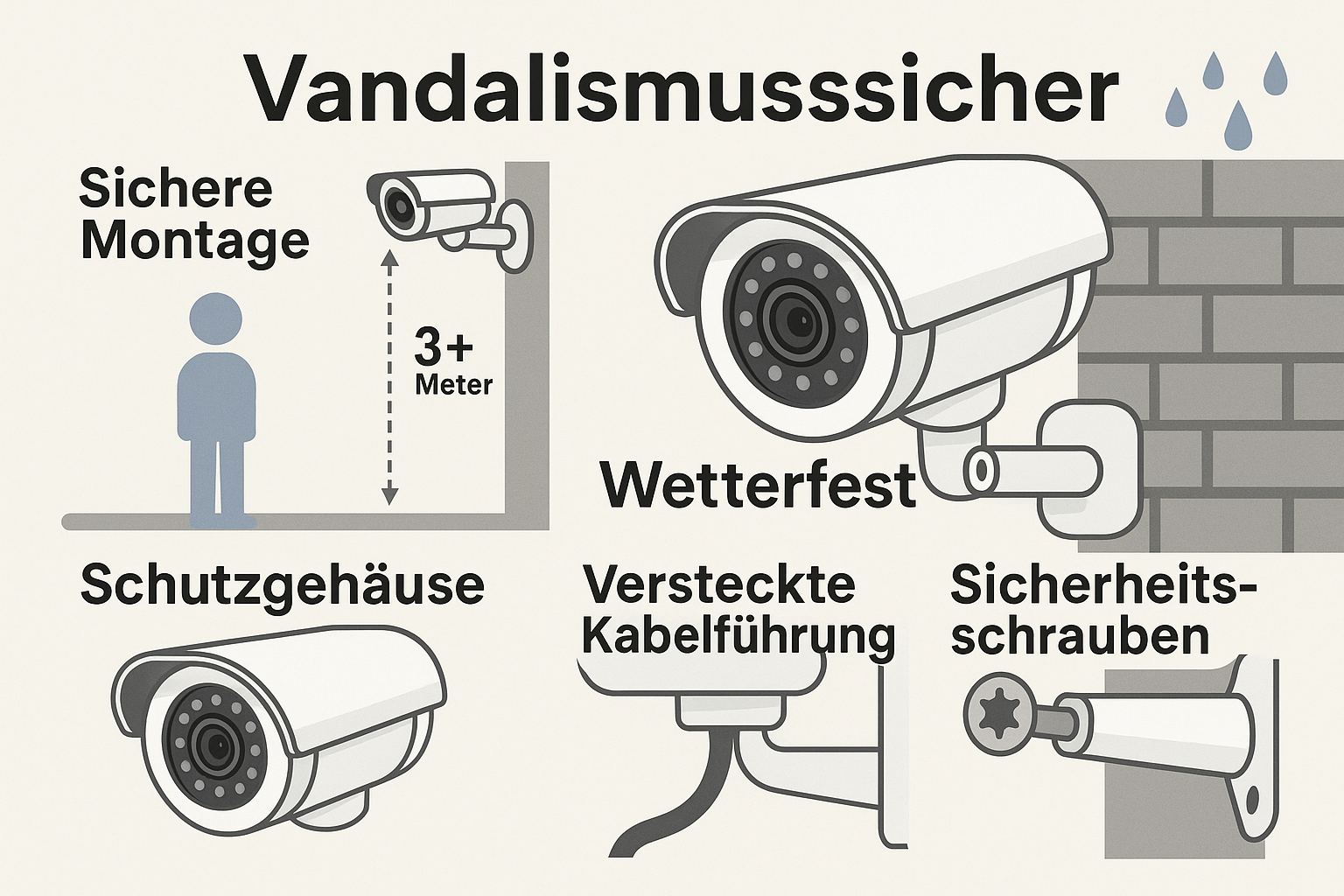 Vandalismussicherheit bei Überwachungskameras