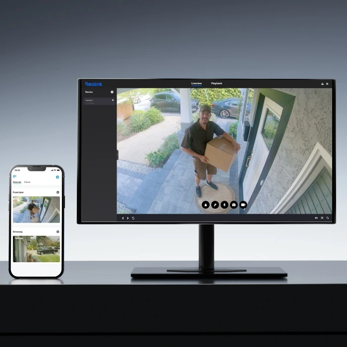Reolink App Live-Stream auf Smartphone und Desktop