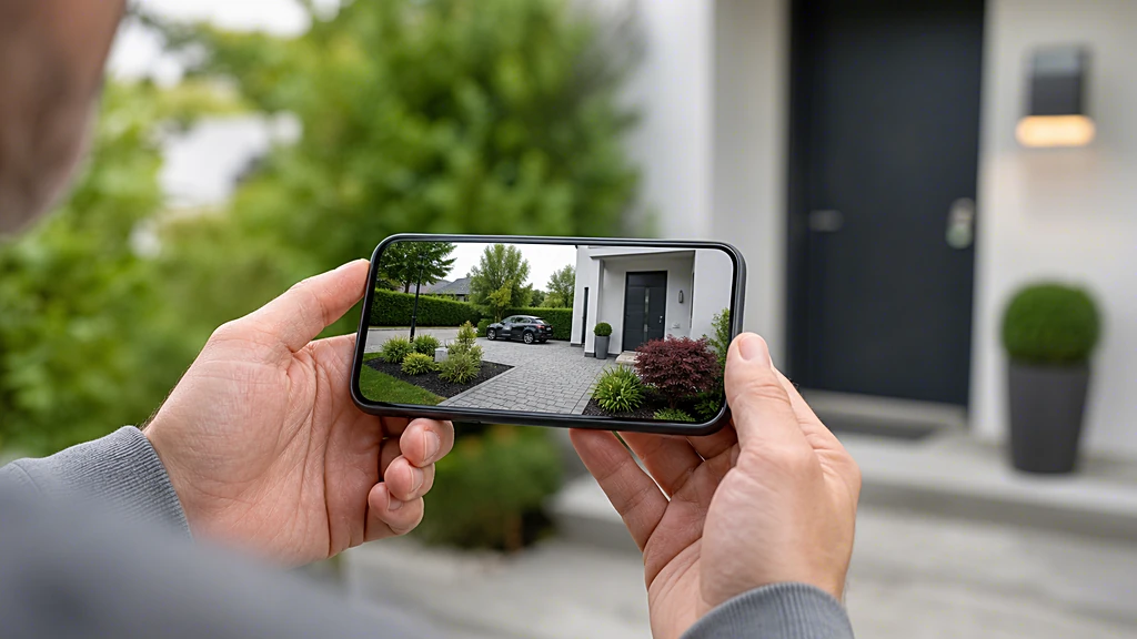 Live-Ansicht einer 4K Überwachungskamera in der Smartphone-App