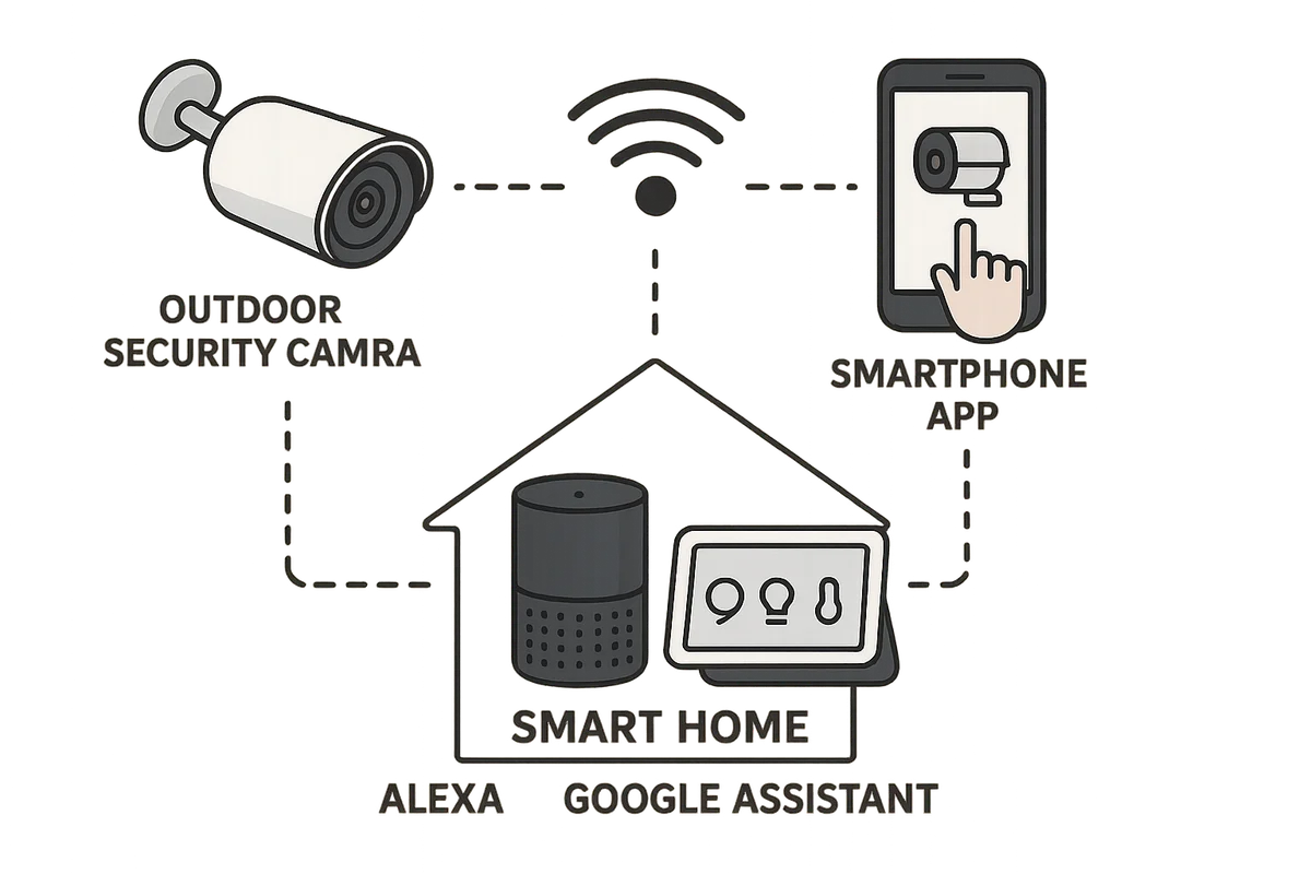 Smart Home Integration Überwachungskamera aussen