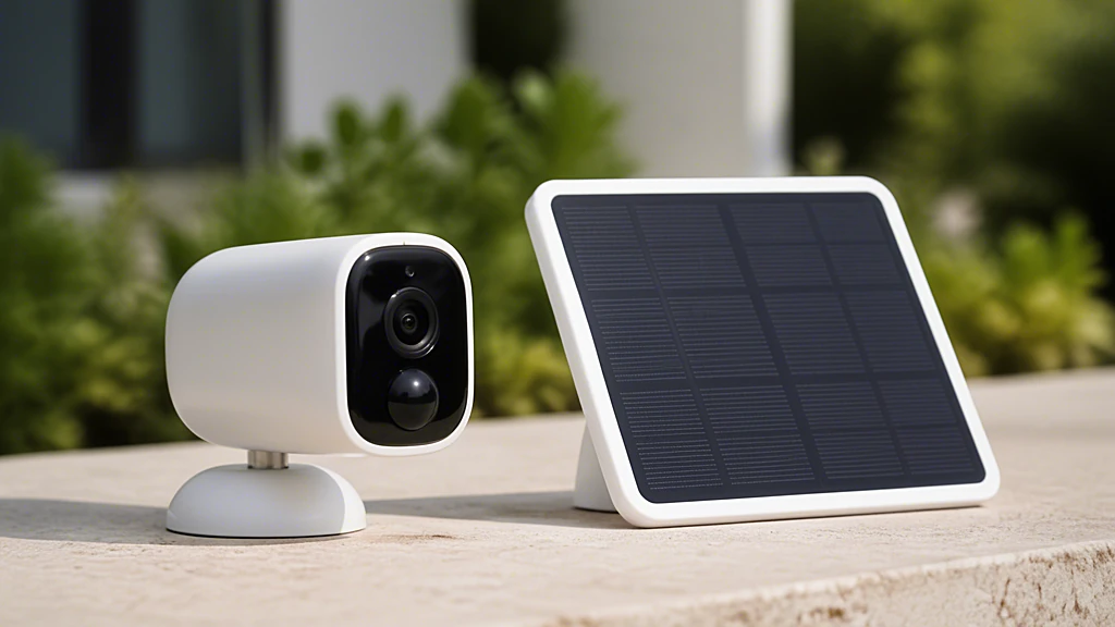 Kompakte Akku-Mini-Überwachungskamera mit kleinem Solarpanel