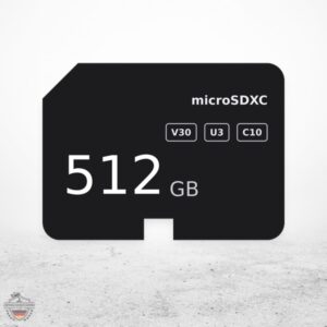 microSD-Karte 512 GB für Überwachungskameras (Dauerbetrieb)