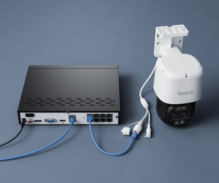 Schritt 2: Reolink TrackMix PoE per Netzwerkkabel an den NVR anschließen